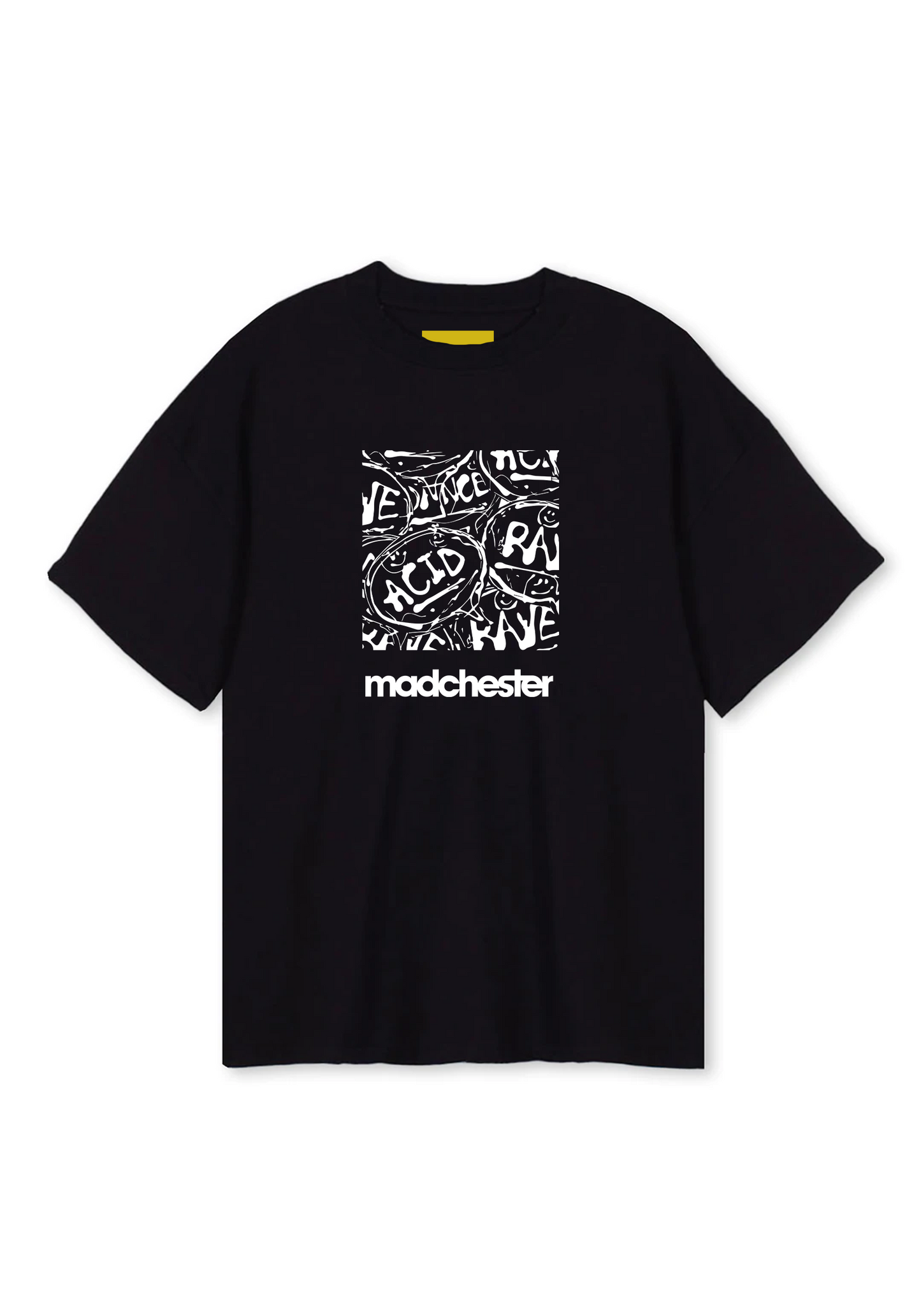 ACID RAVE CHEST PRINT TEE - WHITE PRINT