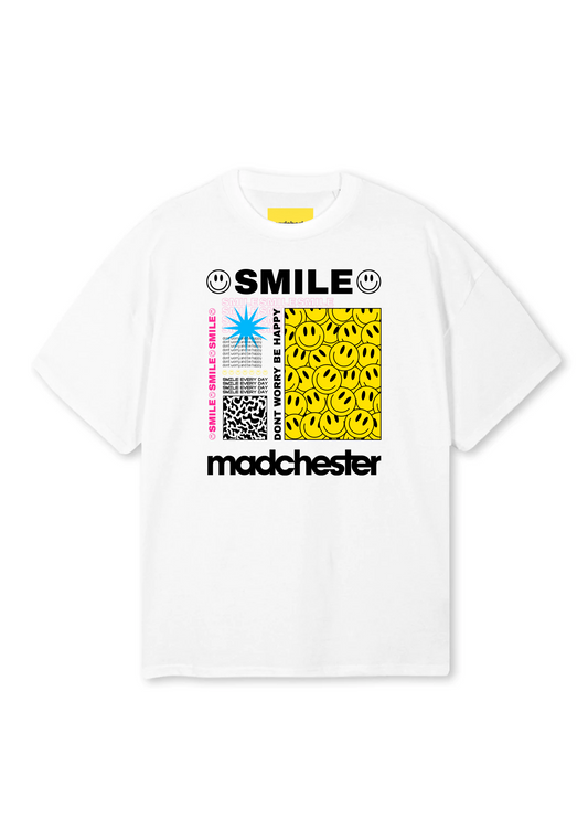 MADCHESTER SMILE CHEST PRINT TEE