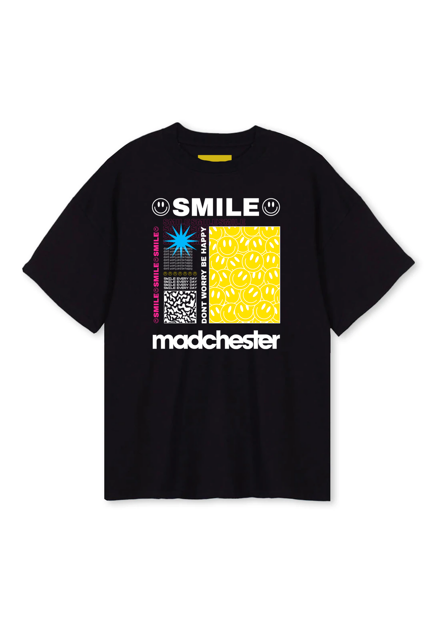MADCHESTER SMILE CHEST PRINT TEE